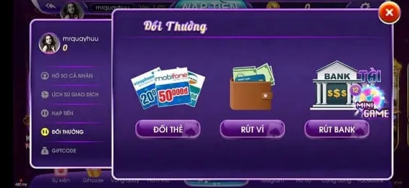 Hướng dẫn cách rút tiền từ Koi68 fun