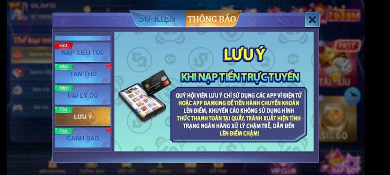 Tổng quan về tính năng nạp rút tại ZaloQQ com