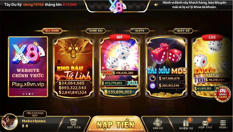 Cùng 68gamebai.best review TOP 5 cổng game đổi thưởng xanh chín 2024 3 X8 Club cổng trò chơi đánh bài đổi thưởng chất lượng